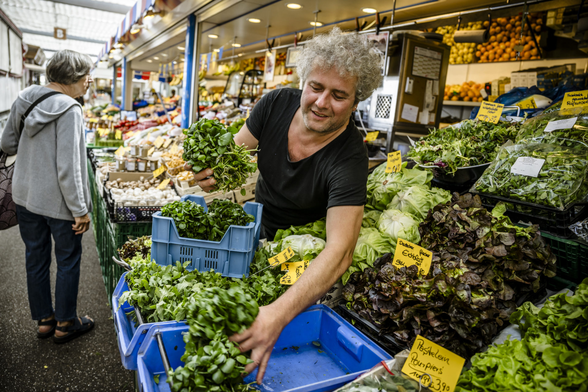 Obst und Gemüse Schier auf dem Carlsplatz in Düsseldorf