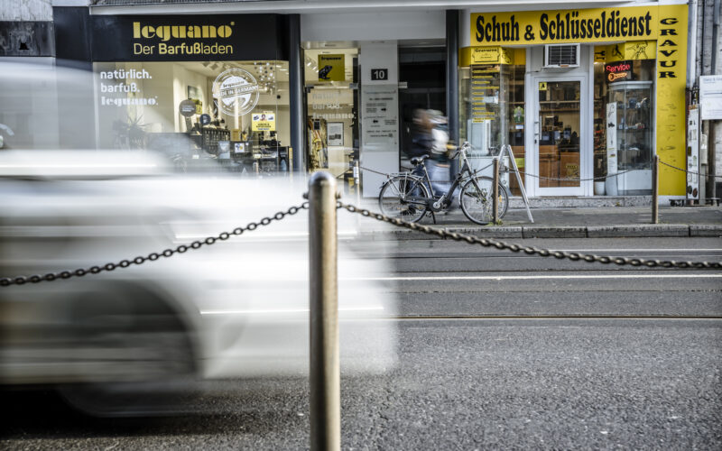 Schuh - und Schlüsseldienst an der Tonhallenstraße in Düsseldorf Stadtmitte Foto: Andreas Endermann