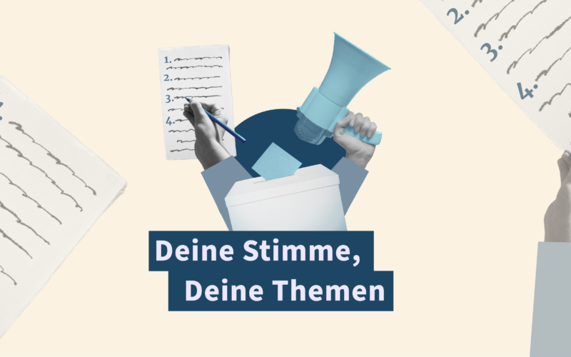 Banner Deine Stimme, Deine Themen