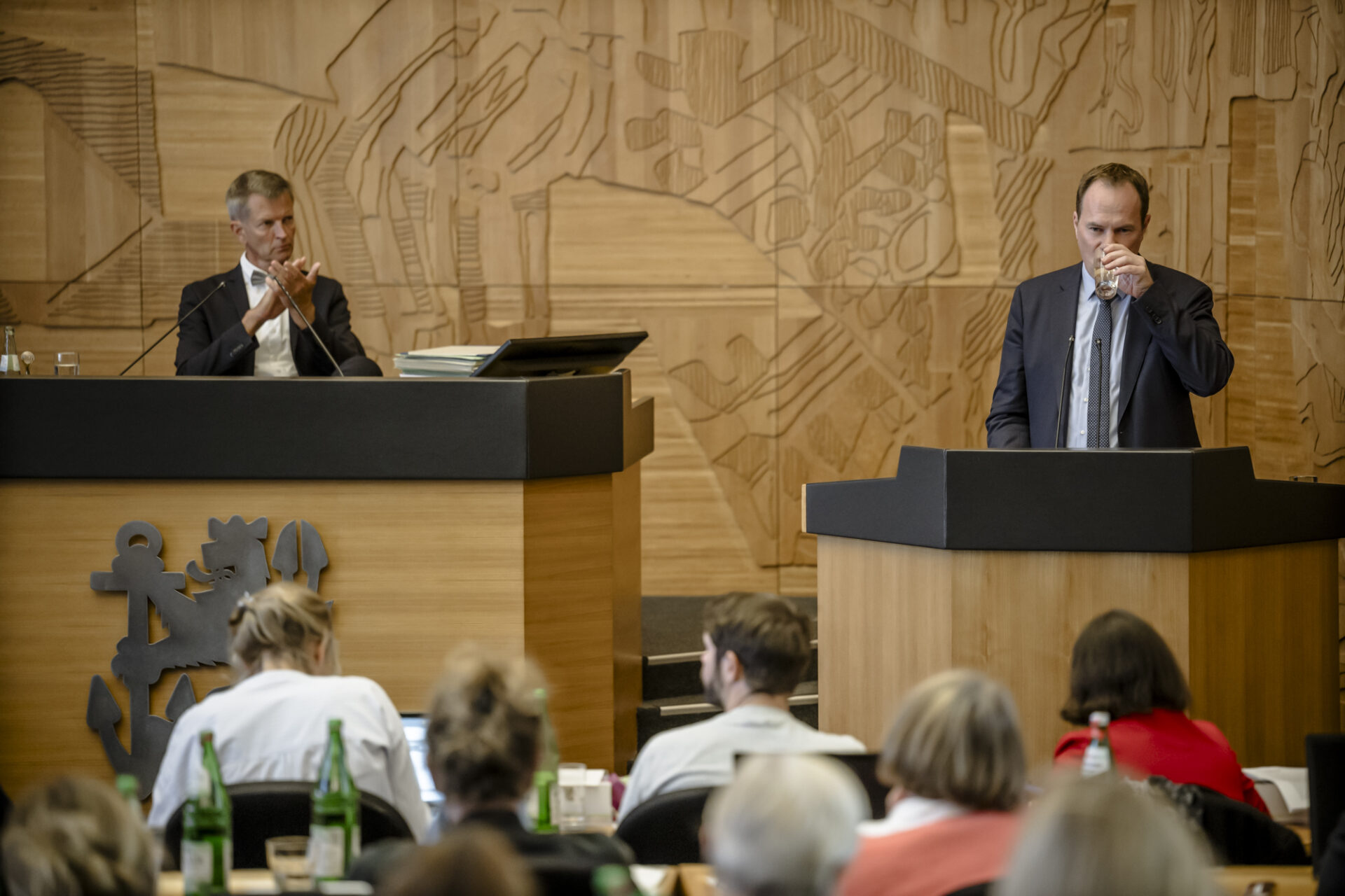 Josef Hinkel und Oberbürgermeister Stephan Keller im Rathaus Düsseldorf